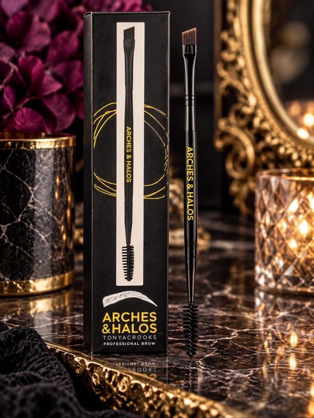 🕯NEW Arches & Halos by Tonya Crooks Dual Ended Powder & Pomade Brow Brush